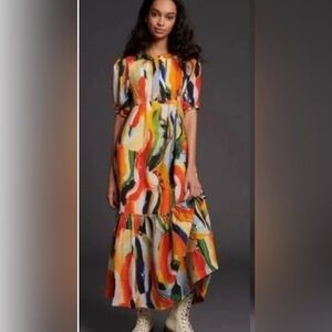 Anthropologie Maeve Suzannah
Maxi Dress multicolor bright sz M petite